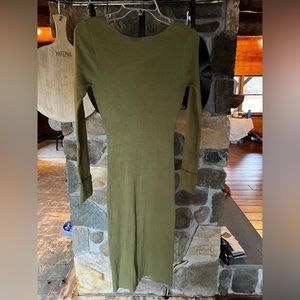 Green Midi Sweater Dress